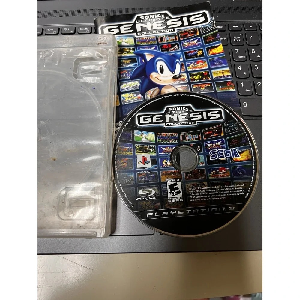 Sonics Ultimate Genesis Collection PS3 PlayStation 3 Sega BLUS-30259 Disc Manual
